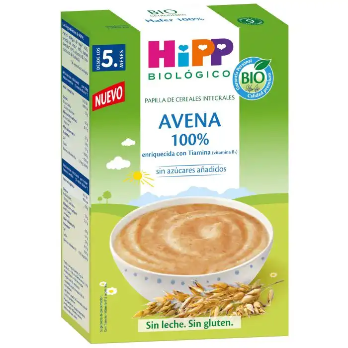 Biológico Papilla de Cereales Integrales Avena 100% 200 gr - HiPP - Comparador de precios