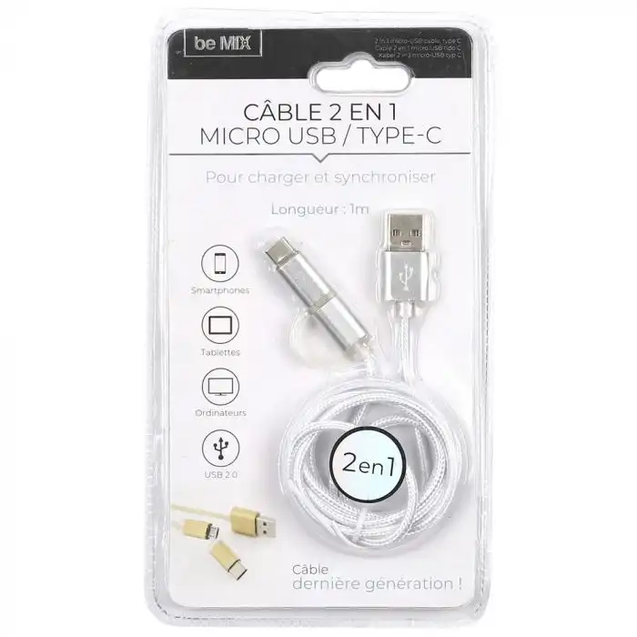 Cable USB 2en1 Micro USB - PRIMOR - Comparador de precios