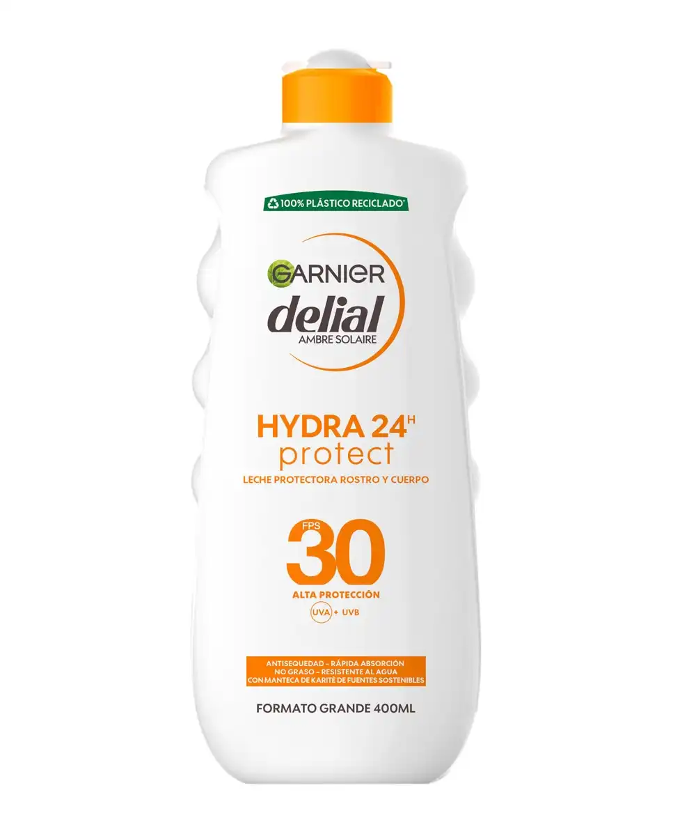 DELIAL - Leche Protectora Rostro Y Cuerpo Hydra 24 Protect FPS 30 400 Ml Garnier - DELIAL - Comparador de precios