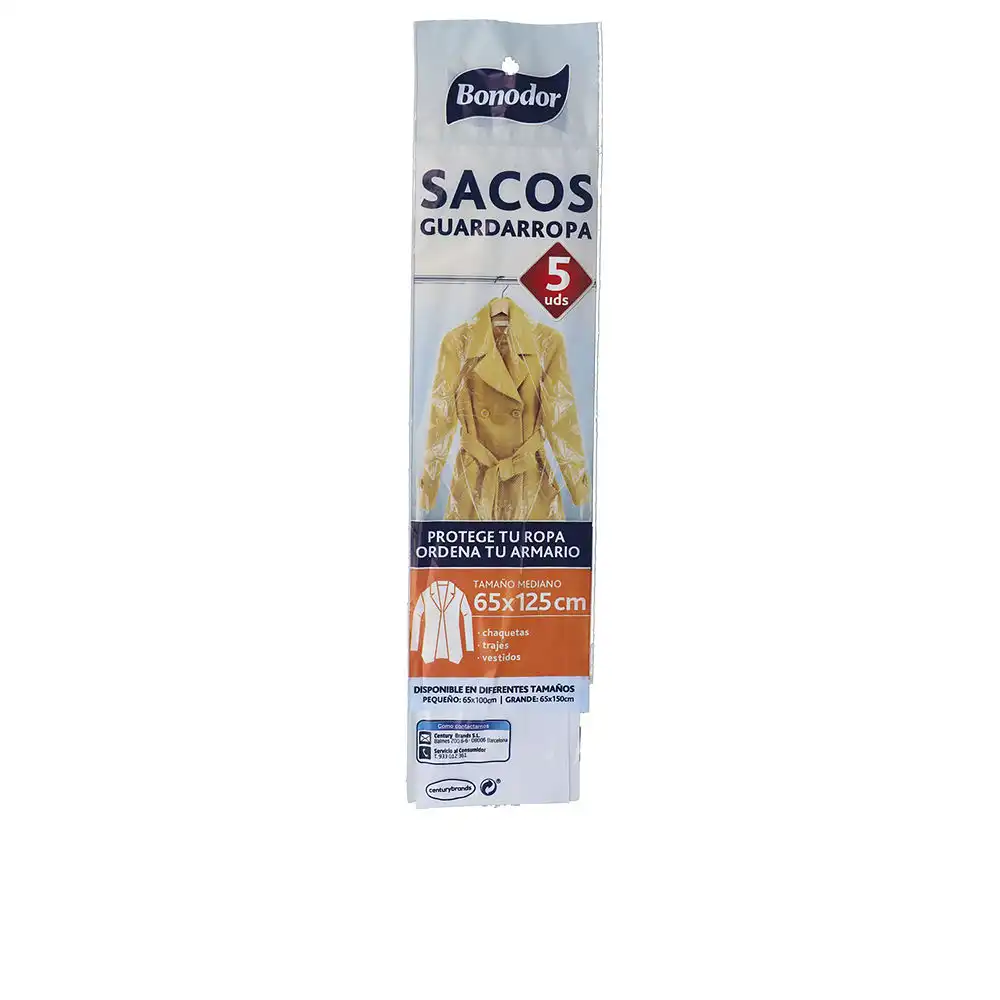 Guardarropa vestidos 5 sacos 65 x 125 - Bonodor - Comparador de precios