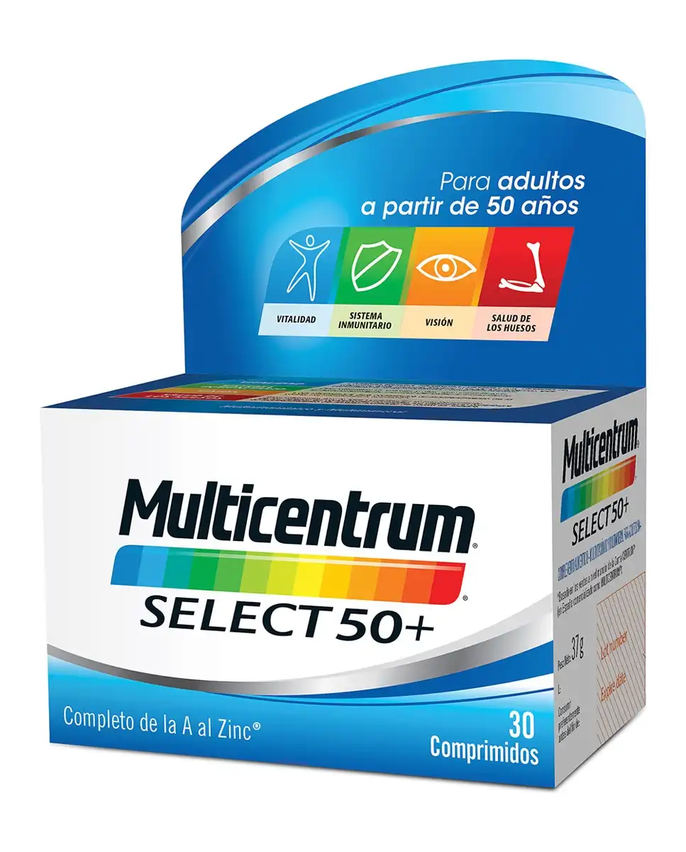 Multicentrum - 30 Comprimidos Select 50+ - Multicentrum - Comparador de precios