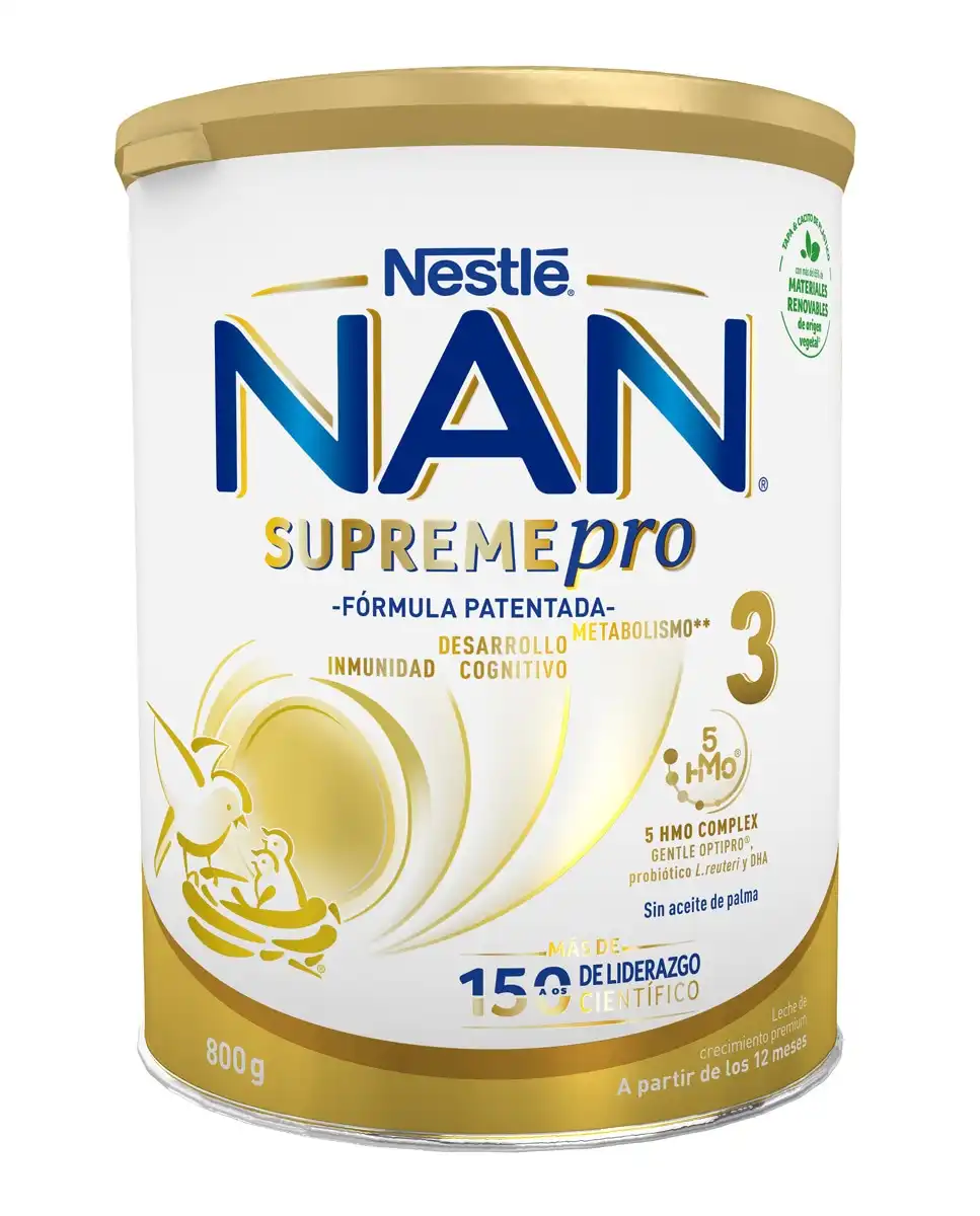 NESTLE - Leche De Crecimiento Premium Nan Supreme Pro 3 En Polvo 12 A 18 Meses 800 G Nestlé - Nestle - Comparador de precios