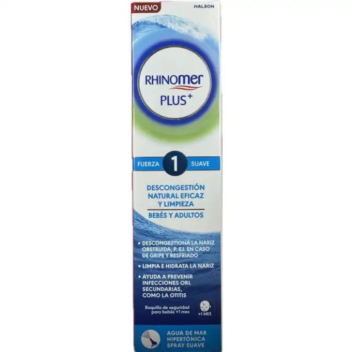 Plus+ 1 Fuerza Suave limpieza nasal bebes y adultos 125 ml - Rhinomer - Comparador de precios