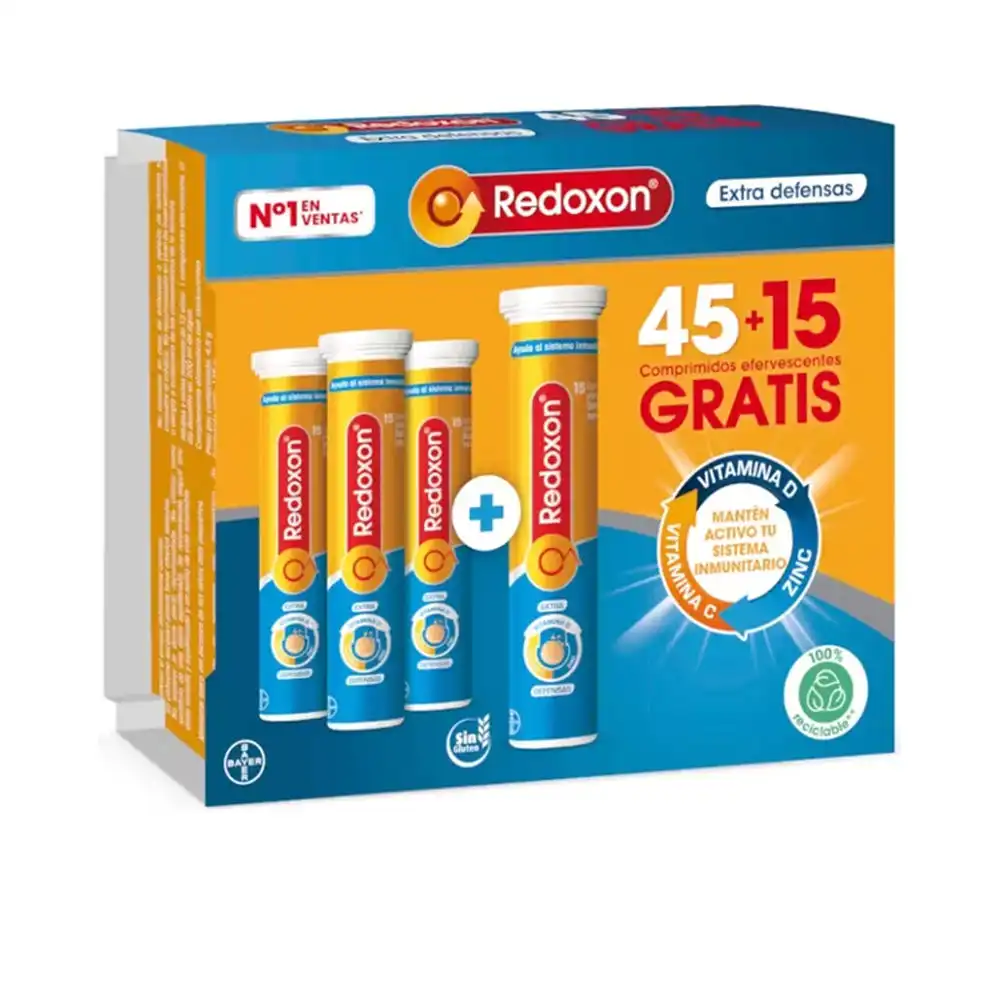 Redoxon Extra Defensas comprimidos efervescentes 45 + 15 60 u - Redoxon - Comparador de precios