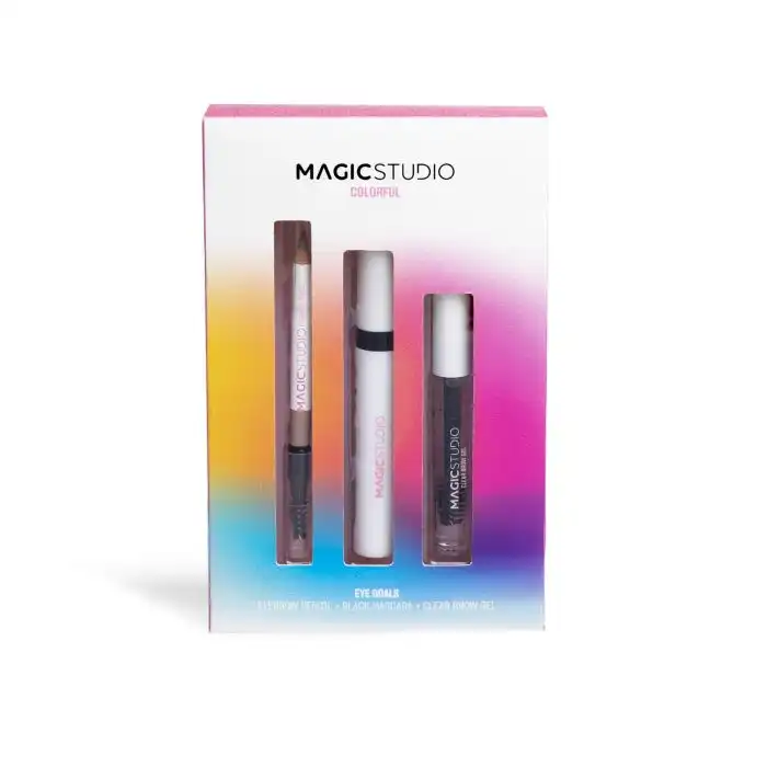 Set Colorful Eye Goals Lápiz de Cejas + Máscara + Gel 80 gr - Magic Studio - Comparador de precios