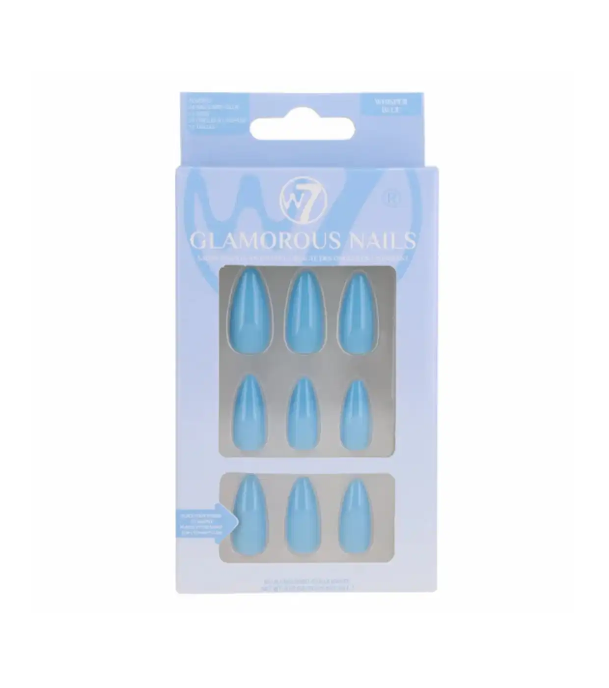 W7 Cosmetics - Uñas postizas Glamorous Nails - Whisper Blue - W7 - Comparador de precios