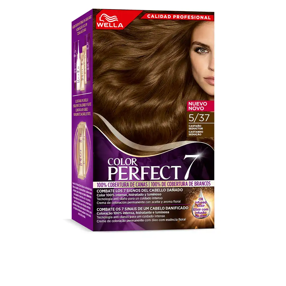 Wella Color Perfect 7 100% cobertura de canas #5/37-castaño seductor - Wella Color Perfect 7 - Comparador de precios