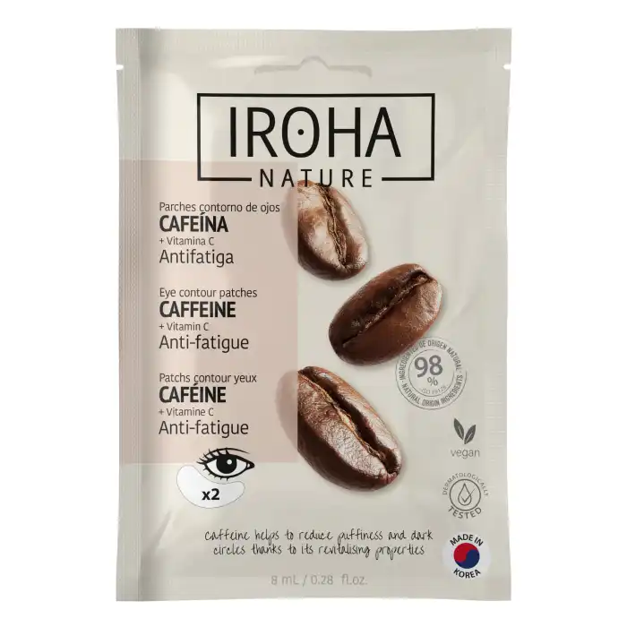 Parches de Ojos Antifatiga con Cafeína y Vitamina C 8 ml - Iroha Nature - Comparador de precios