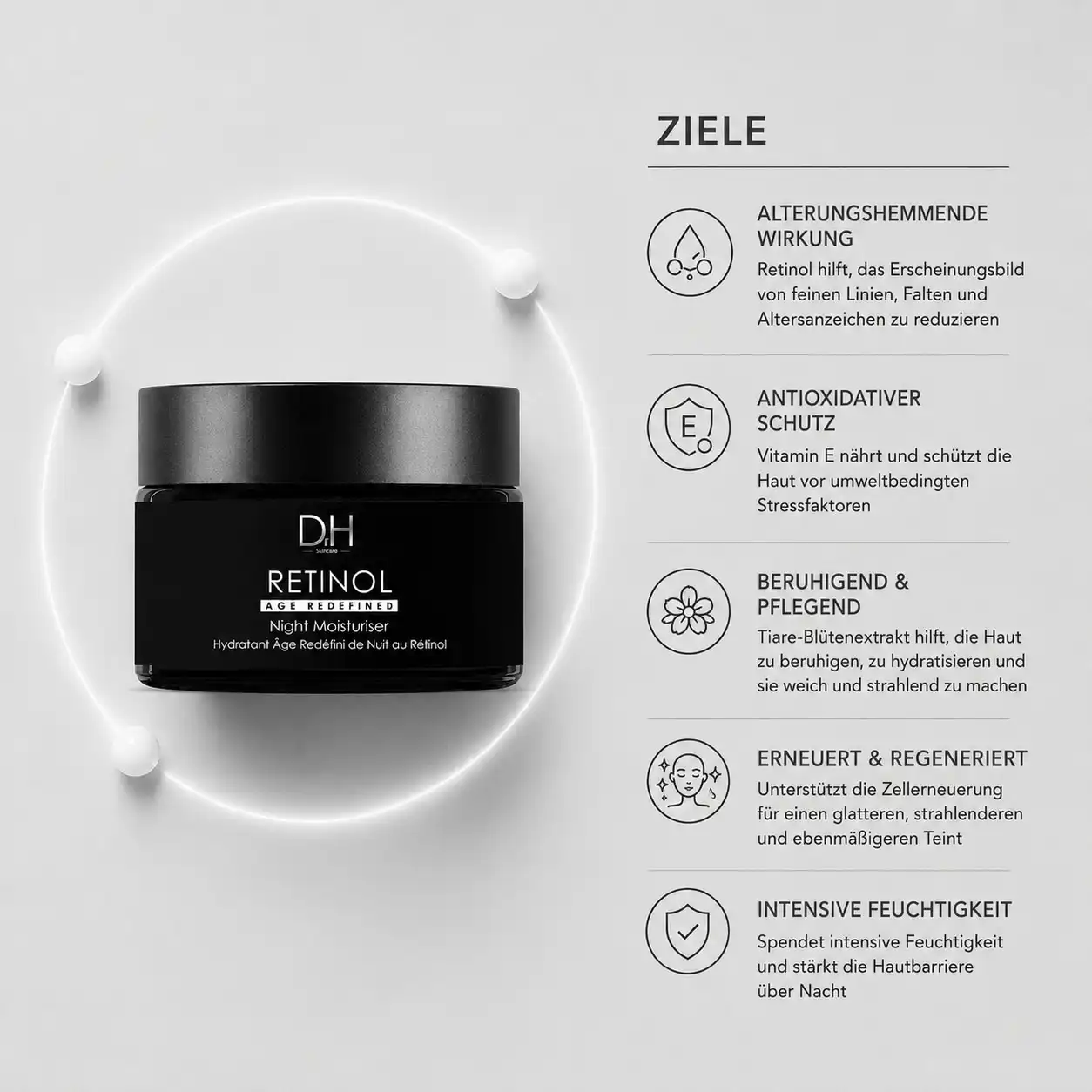 Antiedad con Retinol Crema de noche 60 ml - Dr H - Comparador de precios