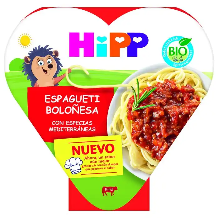 Espagueti Boloñesa con Especias Mediterráneas 250 gr - HiPP - Comparador de precios