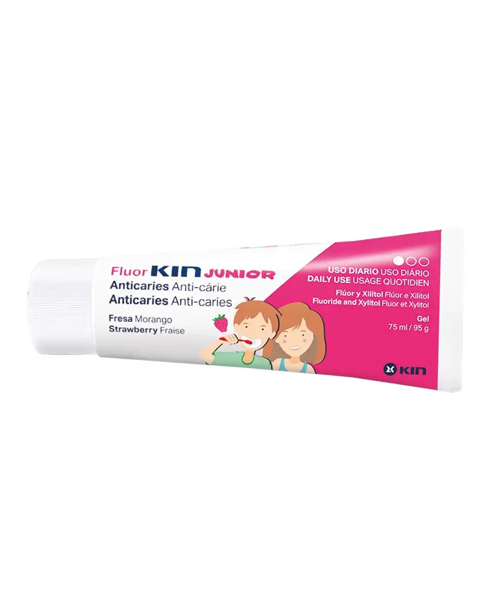 Kin - Gel Dentífrico Fluor Junior Fresa 75 Ml - Kin - Comparador de precios