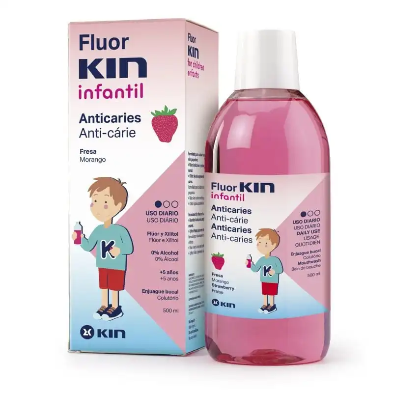 Kin Infantil Sabor Fresa 500 ml Enjuague Bucal - Kin - Comparador de precios