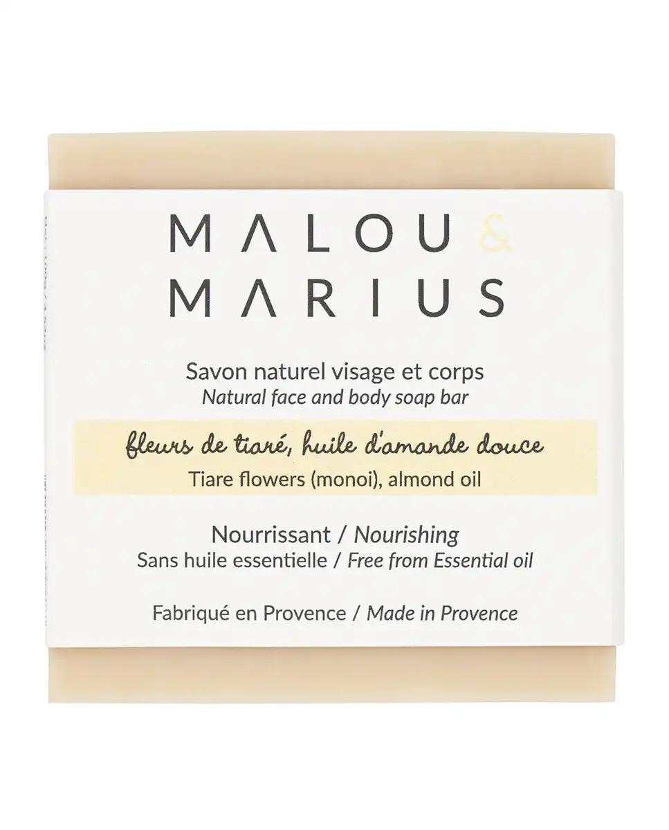 Malou & Marius - Jabón Natural Para Rostro Y Cuerpo Con Flor De Tiaré - Malou & Marius - Comparador de precios