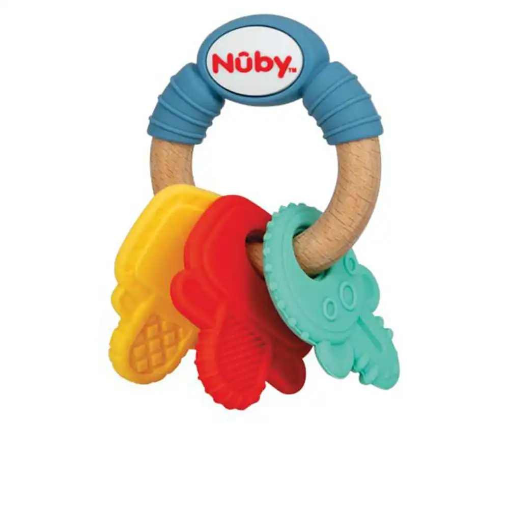 Mordedor madera y silicona llaves 3m+ 1 u - Nuby - Comparador de precios