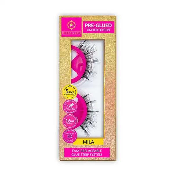 Pre-Glued False Eyelashes Mila - Pinky Goat - Comparador de precios