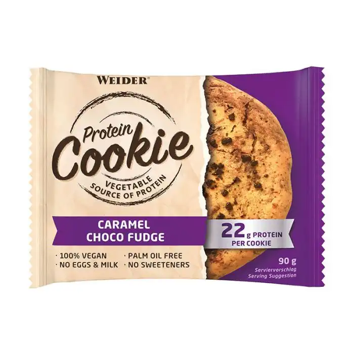 Protein Cookie Caramel Choco Fudge Snack de proteínas 90 gr - Weider - Comparador de precios