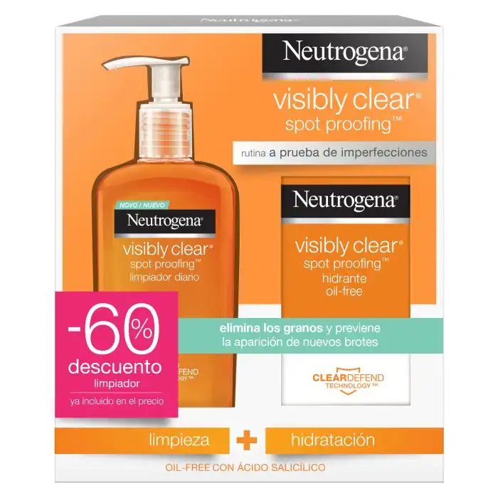 Visibily Clear Rutina Facial Limpiador + Hidratante - Neutrogena - Comparador de precios