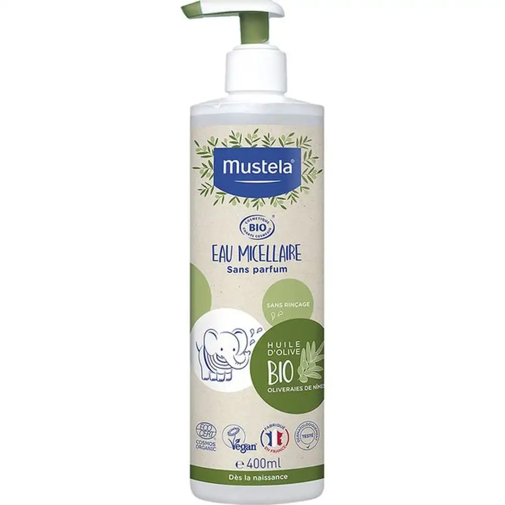 Bebé agua micelar sin aclarado certificado Bio 400 ml - Mustela - Comparador de precios