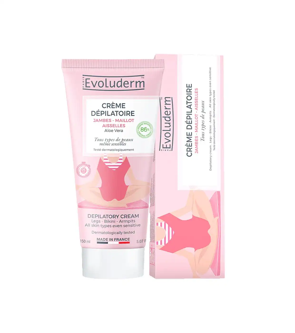 Evoluderm - Crema depilatoria con aloe vera - Piernas, axilas e ingles - Evoluderm - Comparador de precios