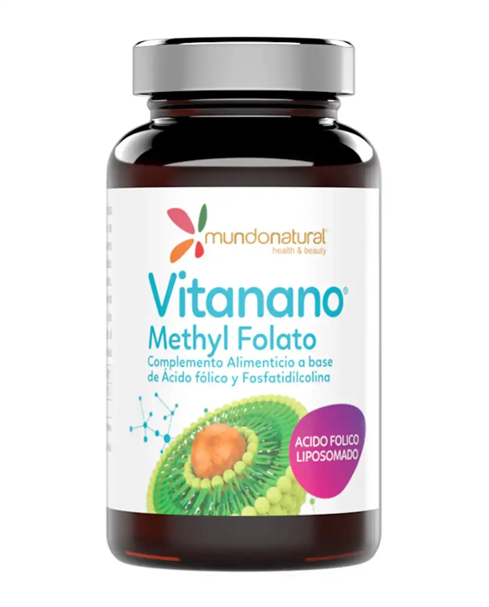 Mundo Natural - 30 cápsulas Vitanano Methyl folato liposomado Mundo Natural. - Mundo Natural - Comparador de precios