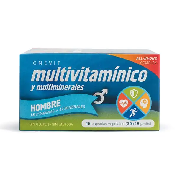 Onevit Multivitaminico Hombre 45Caps Vegetales - ONEVIT - Comparador de precios
