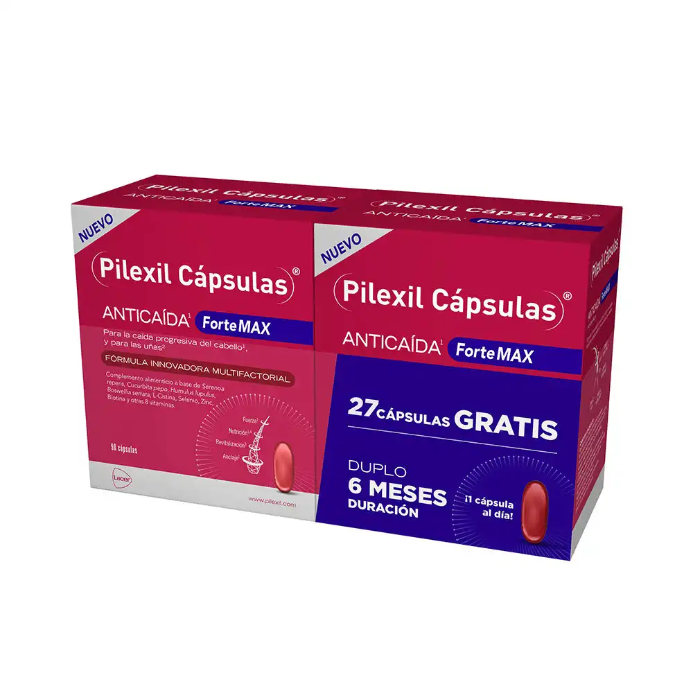 Pilexil Forte Max cápsulas anticaída pack 2 x 90 u - Pilexil - Comparador de precios