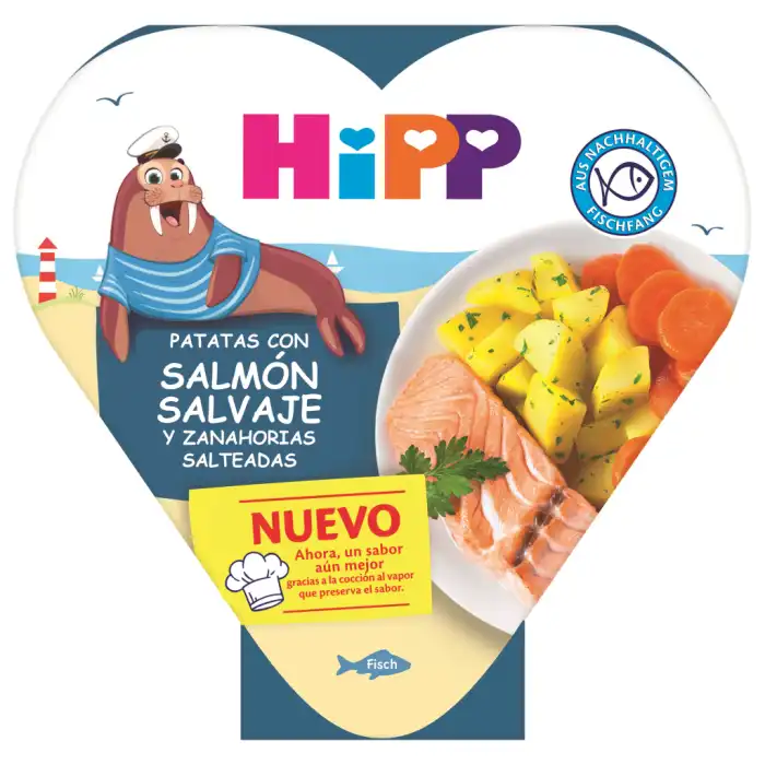 Salmón Salvaje Con Patatas y Zanahorias Salteadas 250 gr - HiPP - Comparador de precios