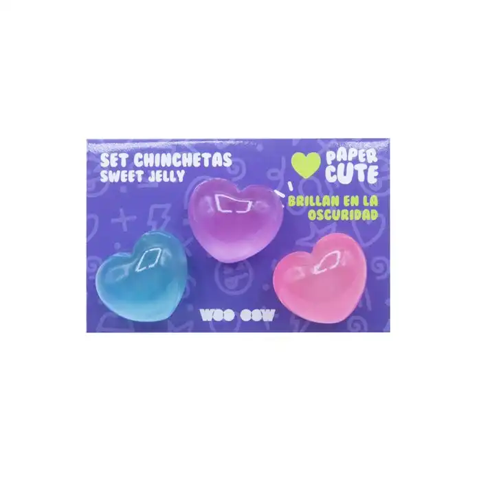 Set Chinchetas Jelly  Woo oow  Papelería - Woo oow - Comparador de precios