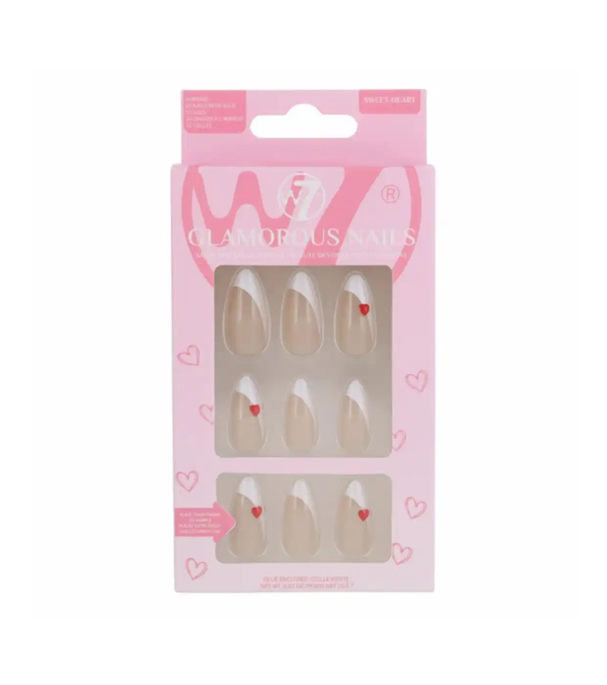 W7 Cosmetics - Uñas postizas Glamorous Nails - Sweet-Heart - W7 - Comparador de precios