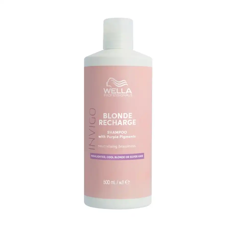 Wella Professionals - INVIGO Blonde Recharge with Purple Pigments - Highlighted, Cool Blonde or Silver Hair Champús 500 ml unisex - Wella Professionals - Comparador de precios