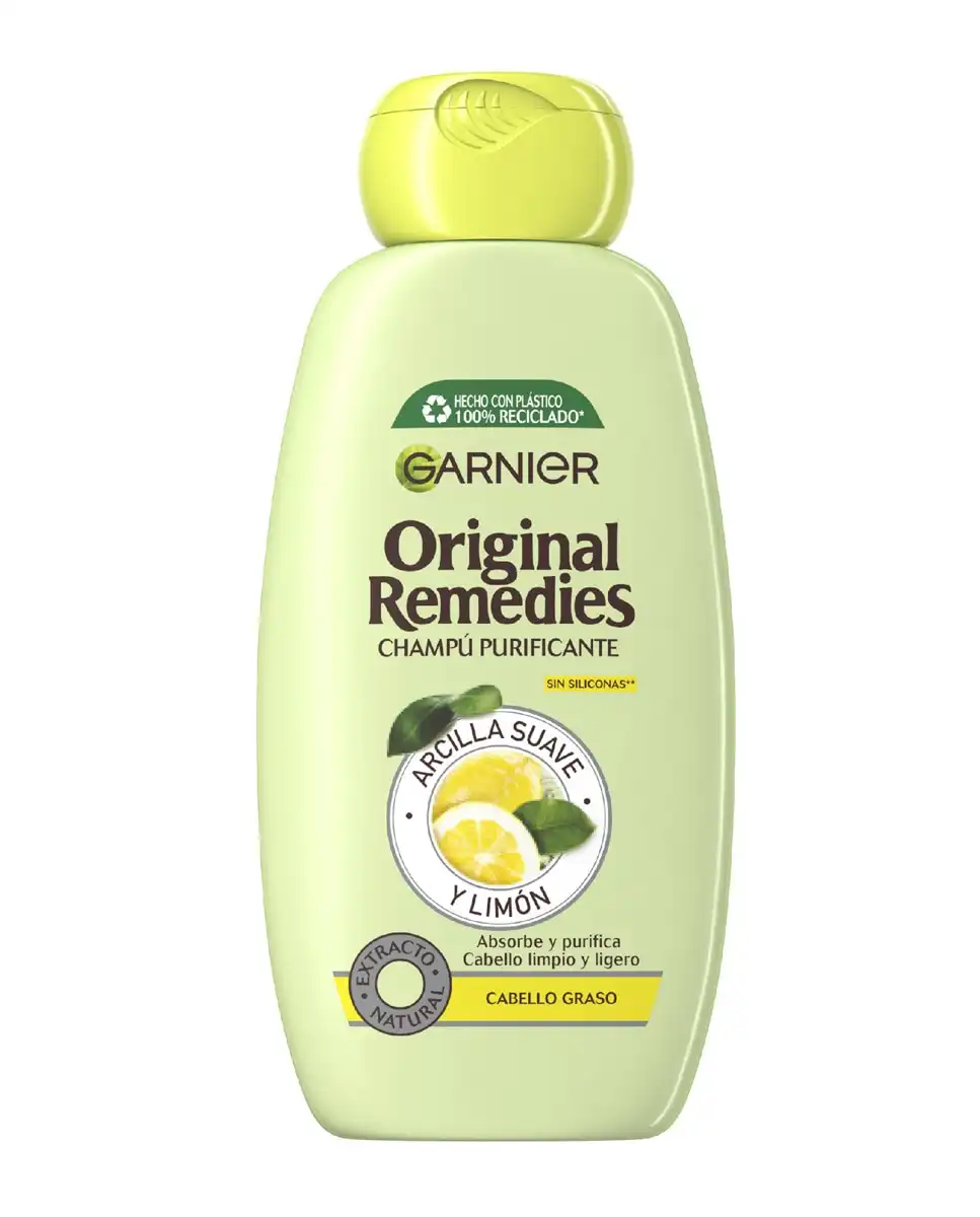 Garnier - Champú Pelo Graso Arcilla Suave Y Limón Original Remedies 300ml - Garnier - Comparador de precios