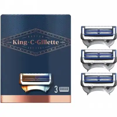 King C. Gillette Gillette King C Recambio Afeitar Cuello, 3 un - King C. Gillette - Comparador de precios