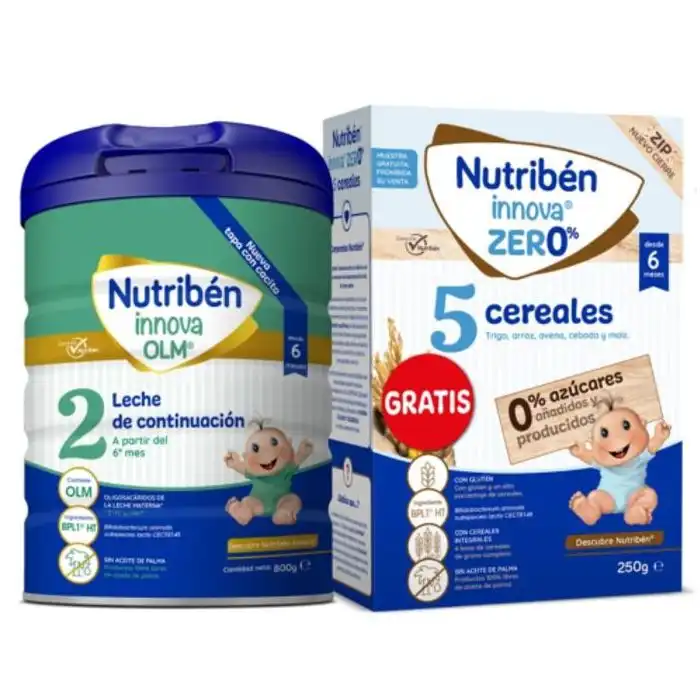 Leche de Continuación Innova 2 + Innova 0% 5 cereales de regalo - NUTRIBEN - Comparador de precios