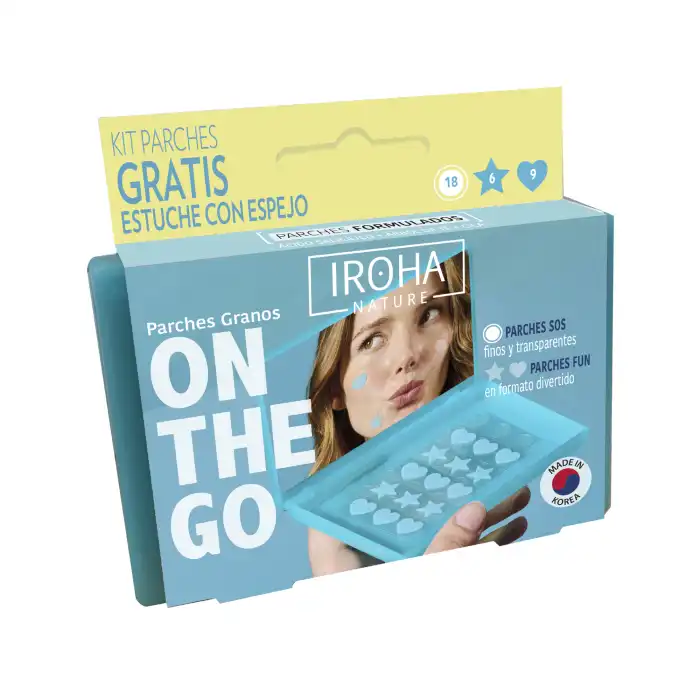 Pack On The Go Kit Parches Granos + Estuche con espejo - Iroha Nature - Comparador de precios