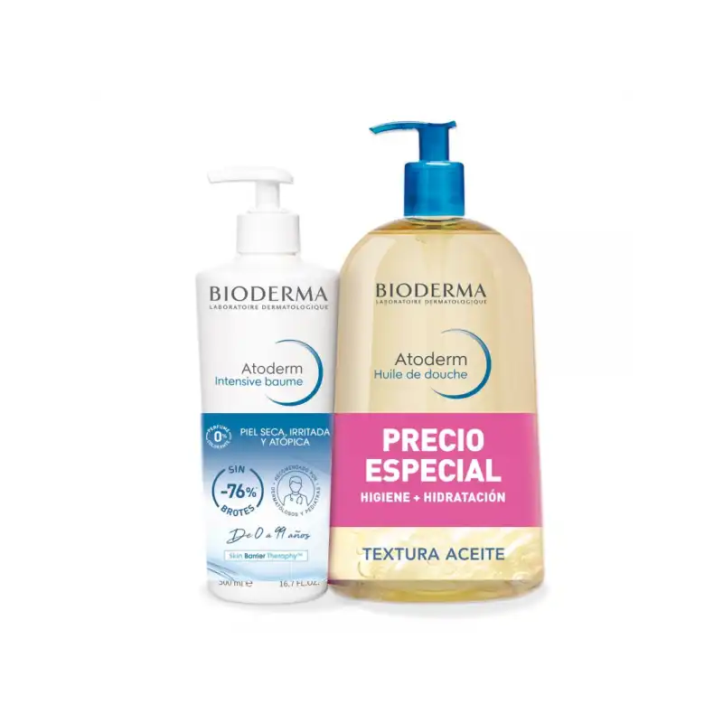 Set Atoderm Intensive Baume 500ml + Atoderm Aceite De Ducha 1l - BIODERMA - Comparador de precios