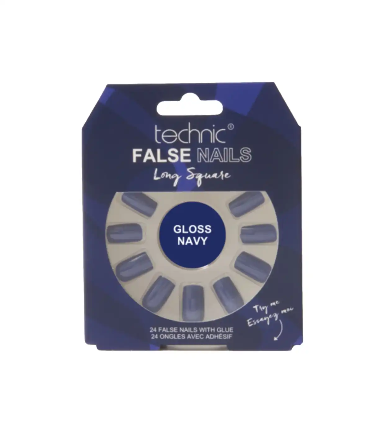 Technic Cosmetics - Uñas postizas False Nails Long Square - Gloss Navy - Technic Cosmetics - Comparador de precios