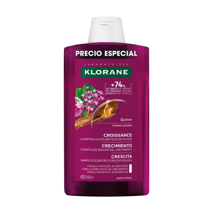 ¡15% DTO! Champú acelerador del crecimiento con adenosina y Quinina 400 ml - Klorane - Comparador de precios