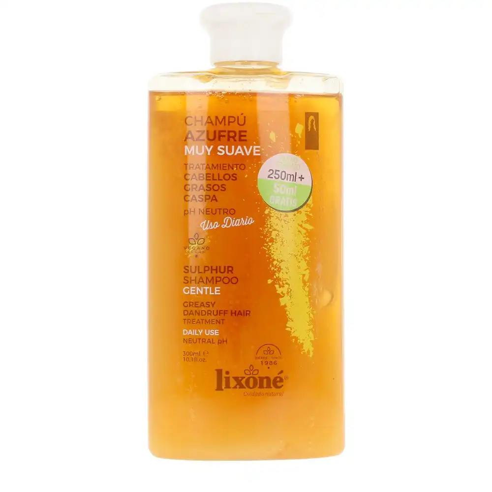 Azufre champú antigrasa anticaspa vegano 300 ml - Lixoné - Comparador de precios