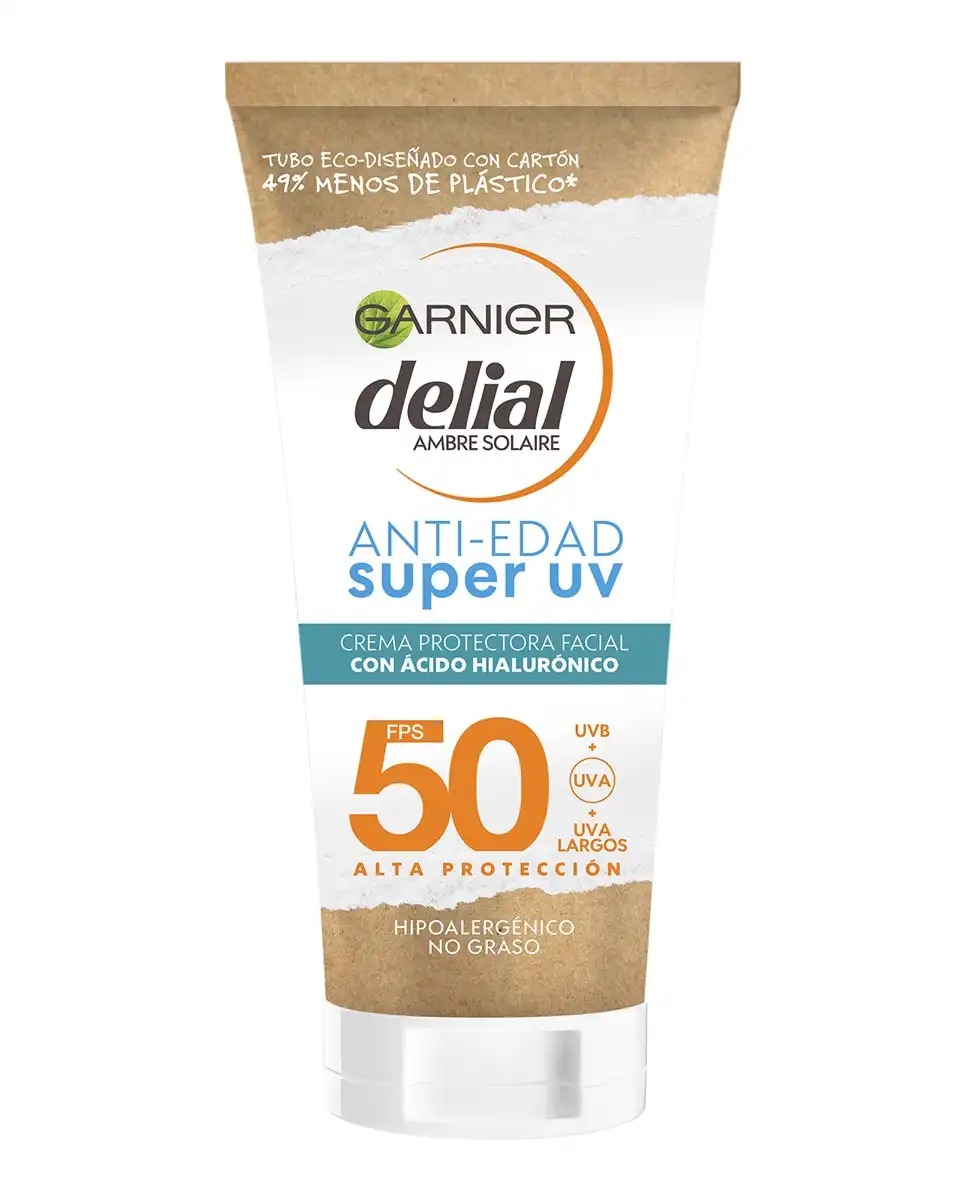 DELIAL - Crema Protectora Facial Anti-edad Super UV Con ácido Hialurónico FPS50 Garnier - DELIAL - Comparador de precios