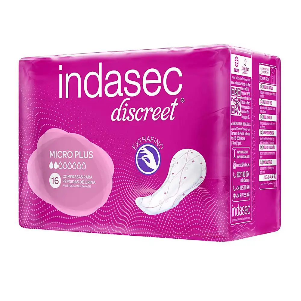 Dermoseda compresa incontinencia micro plus 16 u - Indasec - Comparador de precios