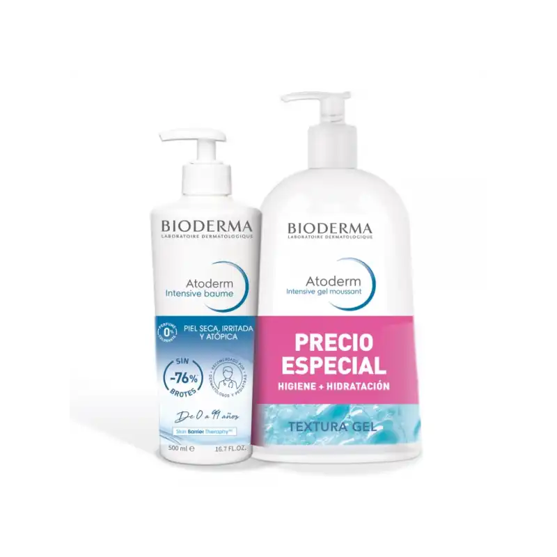 Set Atoderm Intensive Baume 500ml + Atoderm Intensive Gel Moussant 1l - BIODERMA - Comparador de precios