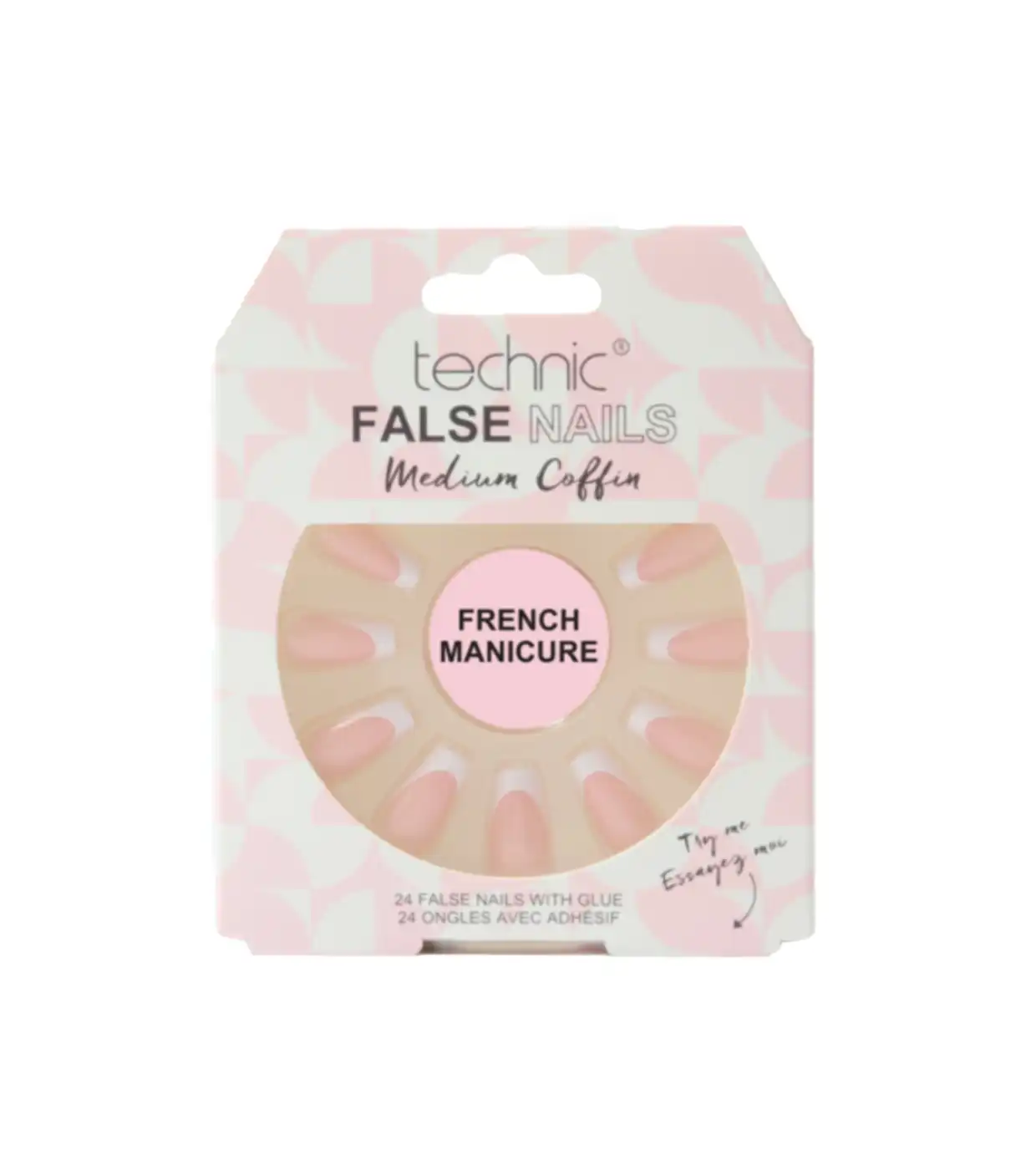 Technic Cosmetics - Uñas postizas False Nails Medium Coffin - French Manicure - Technic Cosmetics - Comparador de precios