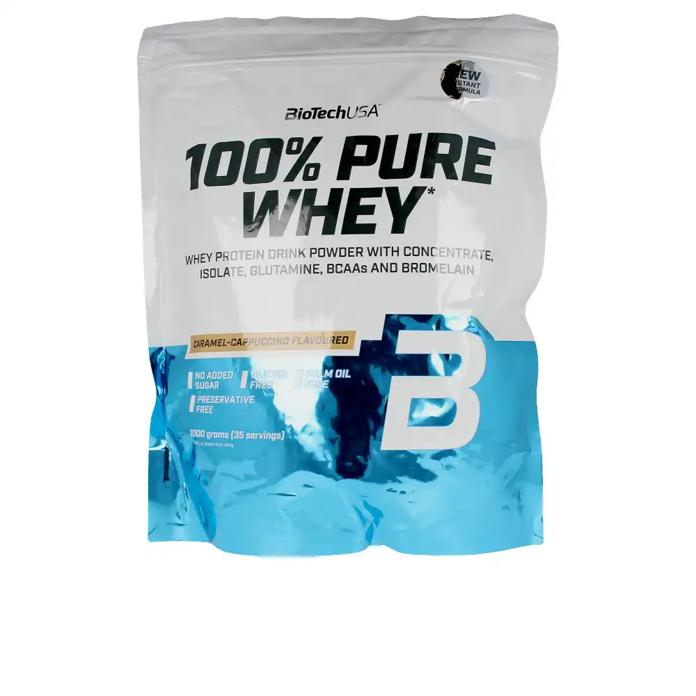 100%PURE Whey #caramelo-cappuccino 1000 gr - Biotech Usa - Comparador de precios