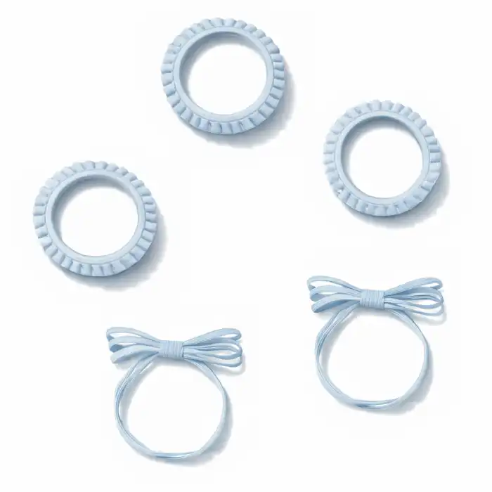 ¡25% DTO! Set Gomas de Volantes y Lazos - Woo oow - Comparador de precios