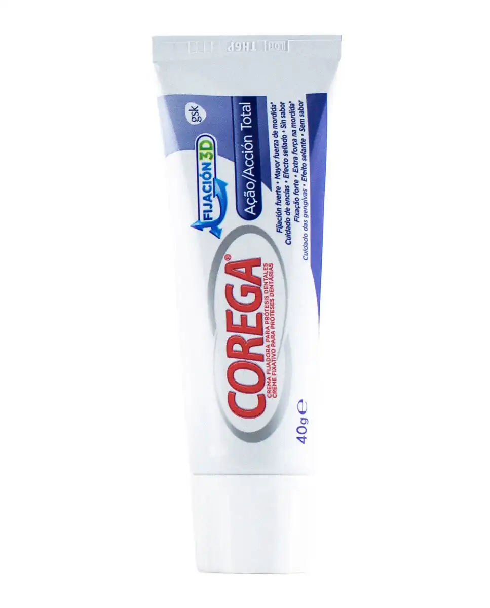 Corega - Crema Fijadora Dentaduras Postizas Acción Total 40 g Corega. - Corega - Comparador de precios