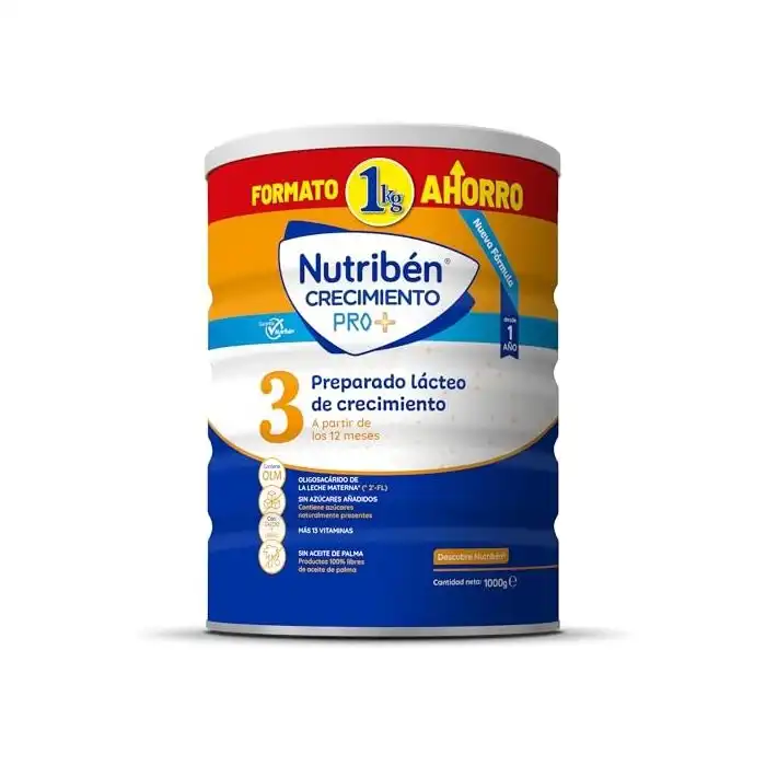 Crecimiento PRO+ 3 Preparado Lácteo de Crecimiento 1000 gr - NUTRIBEN - Comparador de precios