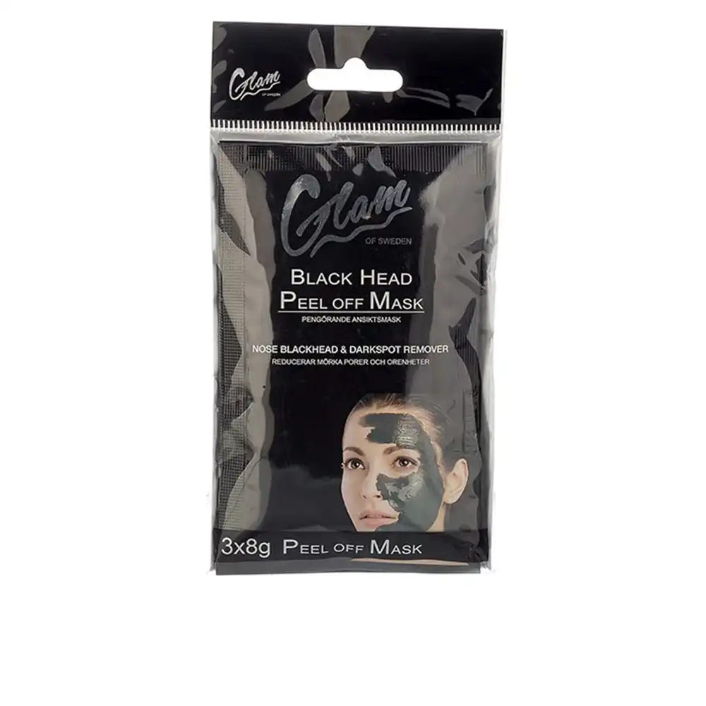 Mask black head peel off 3 x 8 gr - GLAM OF SWEDEN - Comparador de precios