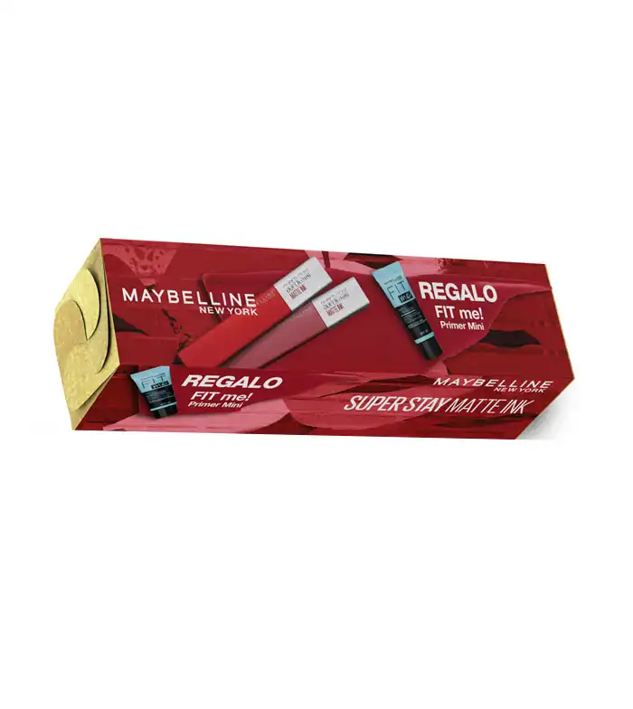 Maybelline - Set de labiales líquidos SuperStay Matte Ink + Mini primer FIT me! - Maybelline - Comparador de precios