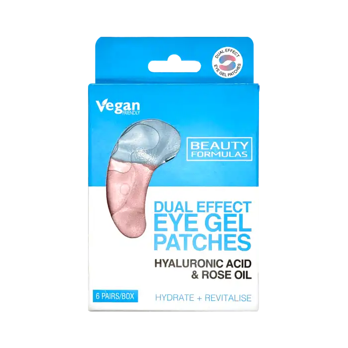 Parches de Gel para Ojos Doble Efecto con Ácido Hialurónico y Aceite de Rosa - Beauty Formulas - Comparador de precios
