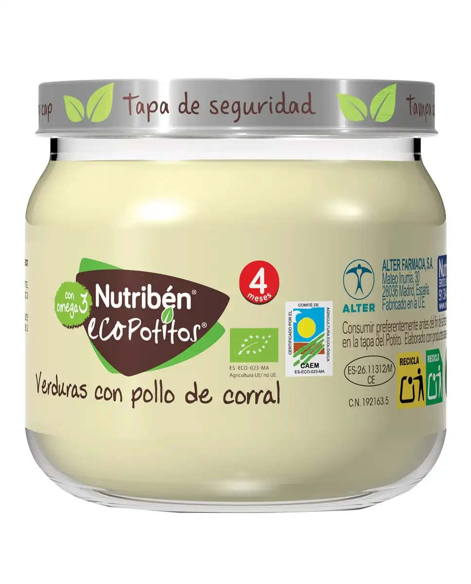 Nutribén® - Potito Eco Verduras Con Pollo De Corral 4 Meses - Nutribén® - Comparador de precios